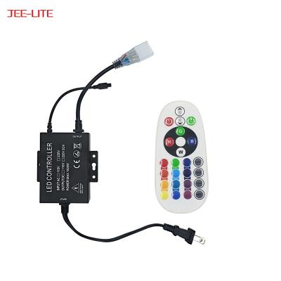 China RGB grb led RGB neon high voltage wireless controller GRB AC 220V 110V led RGB GRB IR remote control Dimmer controller for sale