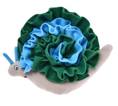 China Sustainable New Design 2021 Snails Dog Puzzle Training Nose Pad Squeaker Inside for sale