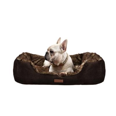 China Breathable Warm Fluffy Dog Bed Faux Fur Anti-Anxiety Calming Dog Bed Washable Soft Long Plush Pet Bed for sale