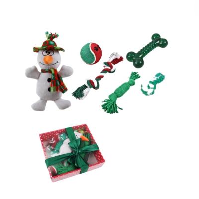 China Viable Indestructible Goods Christmas Dog Toys Wholesale Set for sale