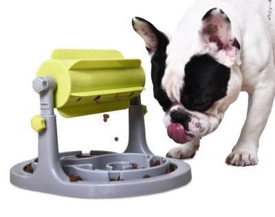 China Stocked Automatic Plastic Smart Dog IQ Training Interactive Slow Pet Pet Wheels Driver for sale