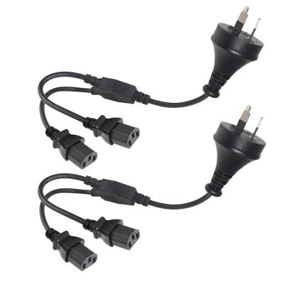 China COMPUTER US Y Connector C13 Splitter C13 PDU Y Computer Double Ec320 C13 C13 Power Cord Splitter Power Cord 2x Plug 2x Power Cord for sale