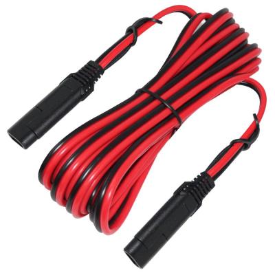 China Consumer Electronics 12V~24V 12V Panel Mount Plug In Dustproof Solar Power Wedge Extension Wire Quick Sae 2 Pin Connector Battery Cable for sale