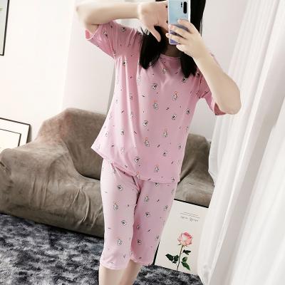 China 2021 new summer women's style spring five-cent short sleeve QUICK-DRY warm pajamas for sale