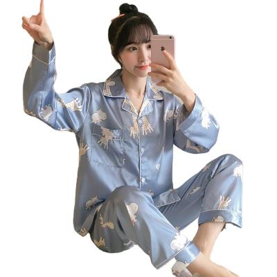 China Wholesale QUICK DRY border silk women's pajamas home clothing European and American style silk women's pajamas for sale