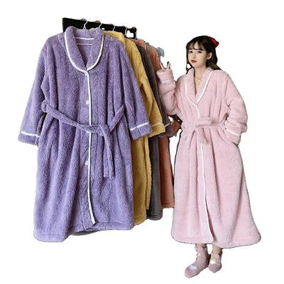 China Thermal High Quality Super Soft Bathrobe Women's Nightgown Warm Nightgown Free Size. for sale