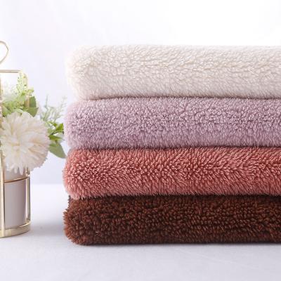 China Shu Velveteen 100 Anti-Static Polyester Knitted Shu Velveteen Cloth Dyed Super Soft Plush Fabric for sale