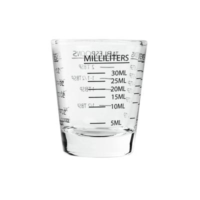 China Viable Wholesale Cheap Small Cylinder Shot Measuring Graduated Glass Cups With Scale For Home Kitchen for sale