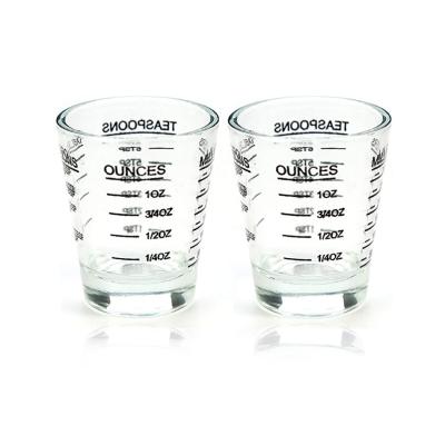 China Wholesale 30ml Viable Glass Measuring Cup Ounce Liquid Glass Cup With Scale Kitchen Measuring Tool for sale