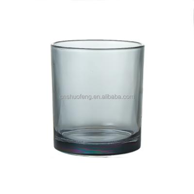 China Home Wholesale Clear Glass Jar Candle Decoration High Quality Glass Candle Holder For Home Decoration for sale