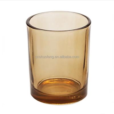 China Home Decoration Candle Ships Factory Wholesale Matte Round Glass Candle Holder Candle Jar for sale