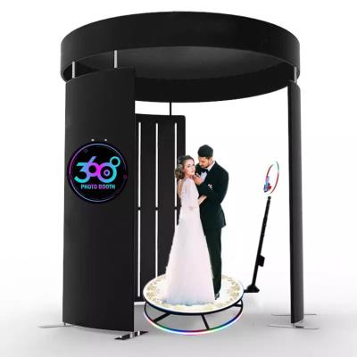 China Ring Light Up Overhead Spinner Large Degree Table Top Party Rotating 360 Photo Booth for sale