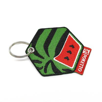 China Embroidery Custom Keychain Key Chain Cloth Patch Fashionable Personalized High Key Chain for sale