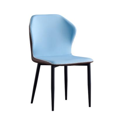 China Modular Upholstered Leather Dining Chair Furniture Modular Modern Luxury Kitchen Dining Chairs With Metal Legs for sale