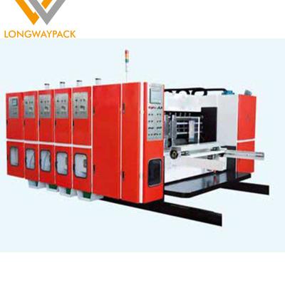 China Full automatic high speed carton box making machine water-ink carton box flexo printing machine for sale