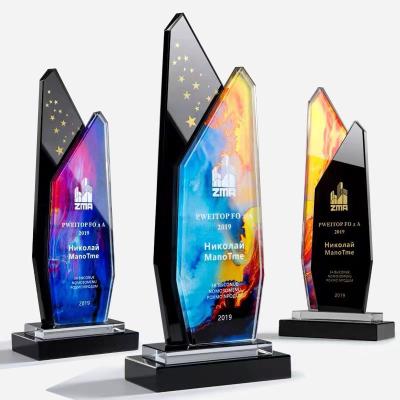 China Healthcare Institutes Champion Award Crystal Award Trophy UV Printing Customized Porcelain for sale