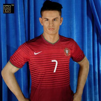 China China Life like life size male footballer wax figure statue for sale