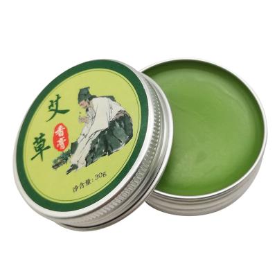 China Moxa Moxibustion Health Care Herbal Medical Plaster Body Wormwood Ointment Oil Balm Cooling Anti Itching Cream for sale