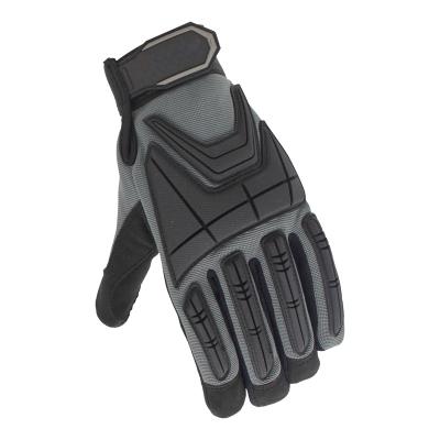 China Synthetic Leather Palm With Silicon Yoke Safety Protection Motorcycle Bicycle Machinery Working Gloves for sale