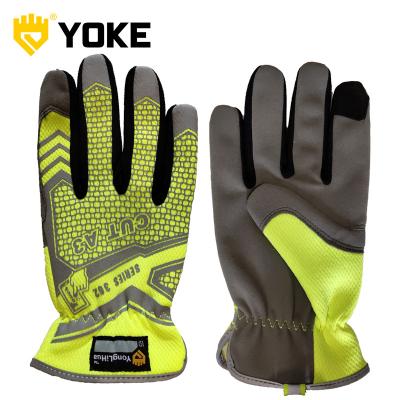 China Leather Gloves Comfortable Full Finger Synthetic Gloves Shock Resistant Mechanical Gloves for sale