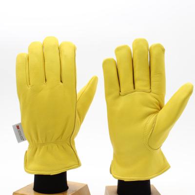 China Working Gloves Deerskin Glove Winter Leather Gloves Fleece Working Gloves With 3M C100 Insulation Warm Keeping Gloves For Men for sale