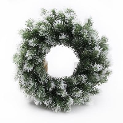 China 10/20pcs Country Christmas Wreath Material Artificial Plants Wedding Decorative Flowers Home Decor Pine Needle Plastic Snowflake for sale