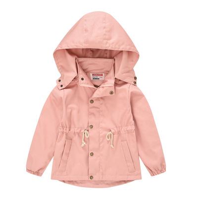 China 2021 Viable New Pure Color Casual Fashion Jacket Kidss Hooded Anorak Children Coat Spring And Autumn Boy Child Clothes Girl for sale