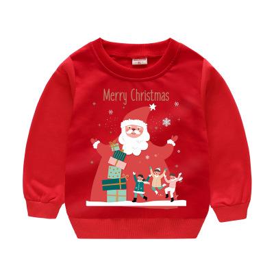 China 2021 Children's Clothing Girls Sweatshirt Anti-Shrink Christmas New Sweater Boys and Girls Cartoon Sweater Spring and Autumn Boys Sweater for sale