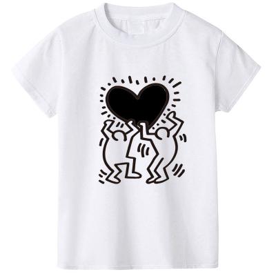 China Features 2021 new fashion anti-shrink casual street graffiti printed kids clothes boys clothes boy T-shirt girs tops baby clothes for sale