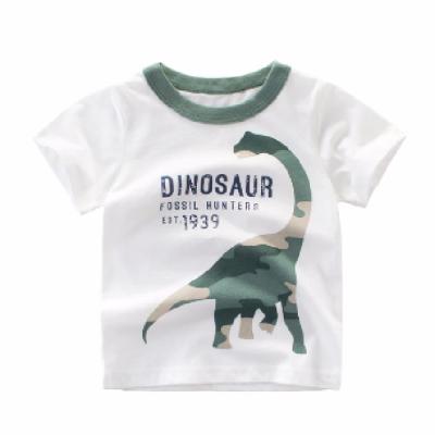 China Shortly Manufacturer Provides Cotton T-shirt Printed Soft Fabric Toddler Short Sleeve for sale