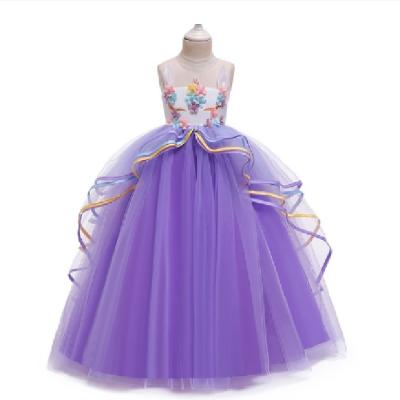 China Wholesale Fancy Dress Polyester Factory Halloween Child Party Princess Cosplay Dress for sale