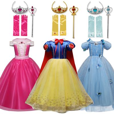 China Polyester Girls Princess Costume For Kids Halloween Party Cosplay Dress Up Fancy Dress Children Girl for sale