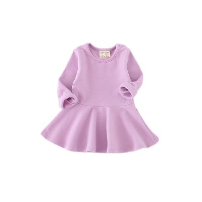 China 2021 Anti-wrinkle children's clothing pure cotton baby ruffled dress long sleeve kids skirt 1-4 years old baby clothes princess Dress for sale