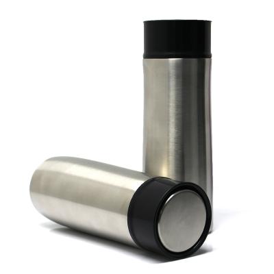 China New Design Durable Vacuum Water Bottle Stainless Steel Double Wall Insulated Tumbler With Rubber Band for sale