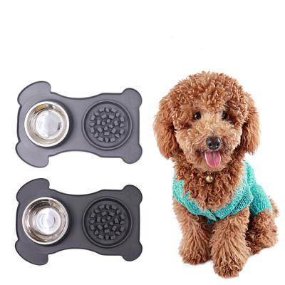 China High Quality Viable Pet Collapsible Slow Feeding Bowl Eating Dog Feeder Bowl Silicone Slow Feeder For Dogs for sale