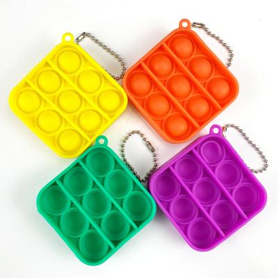 China Stress Reliever Autism Toy Fun Fidget Toys Silicone 100% Single Head Chain Dimple Fidget Toys Foldable Silicone for sale