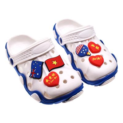 China Shoe Buckle Customized Flag PVC Fashion Shoes Charm For Crocodile Shoes Decoration Cartoon Kids Gift for sale