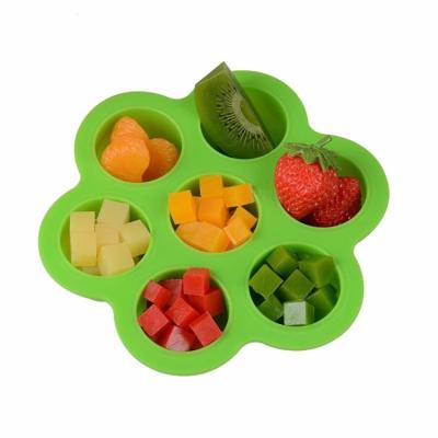 China Food Storage Container Silicone Egg Bite Silicone Baby Food Freezer Tray Microwavable for sale