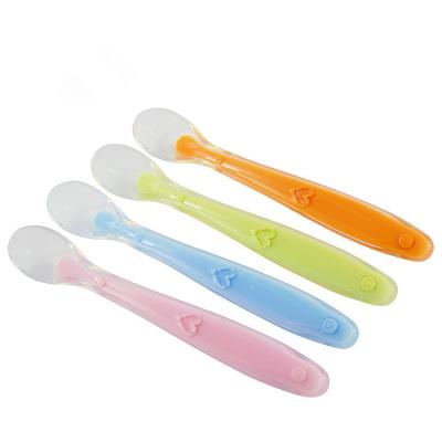 China BPA Free Silicone Baby Spoon Soft Silicone Baby Feeding Spoon BPA Free For Dinner for sale