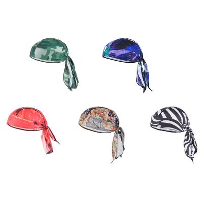 China Bicycle COMMON Quick-drying Men's Headband Scarf Hat Outdoor Sports Hat Pirate Bandana Fashion Cycling Hat for sale