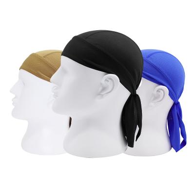 China Fashion Mesh Bandanas Plain Sport Turban Hat COMMON Head Wrap Pirate Riding Hats for sale