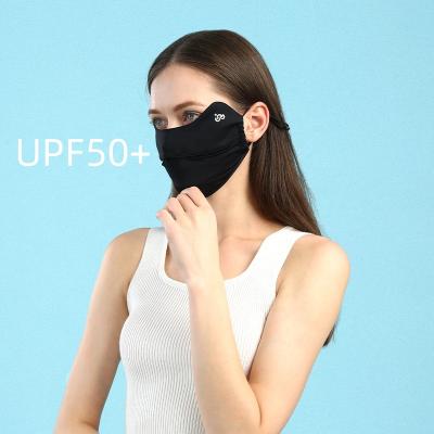 China Sun Ice Silk Women Anti-UV Face Mask UV Protection Hunting Sports Mask Scarf Recycling Adjustable Breathable Bandana for sale