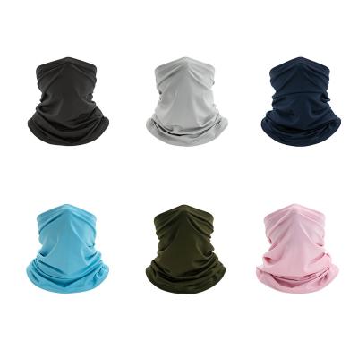 China Multifunctional Outdoor Scarf Cover Face Protection Sun Solid Color Neck Cuff Tube Recycling Bandanas for sale