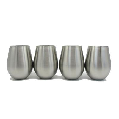 China 304 Stainless Steel Water Drop Cup Stainless Steel Egg Cup Red Wine Glass Sustainable Coffee Cups for sale