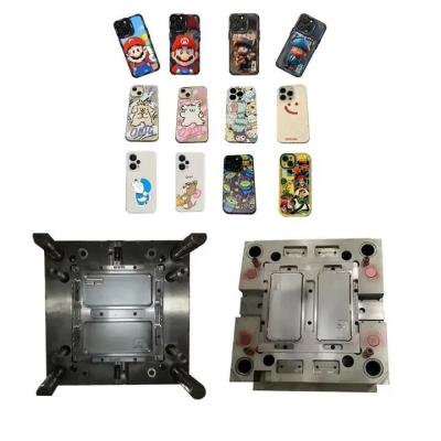 China 2 Cavity  Phonecase Frame Mobile Case Mold 13/14/15 Iphone Case Mould DME Standard for sale