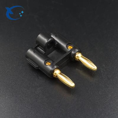 China audio & Good Visual Quality 4mm Nickel Or Gold Plated Double ABS Insulator Banana Plug for sale