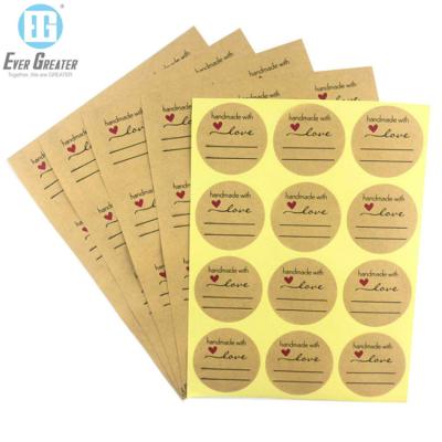 China Waterproof High Quality Logistic Self Adhesive Waterproof Custom Kraft Paper Sticker Labels for sale