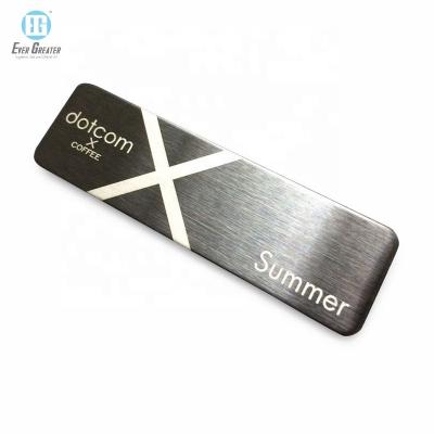 China Eco-Friendly Custom High Quality Custom Bag Metal Engraving Logo Plate With 25 Years Experience And ISO CERT for sale