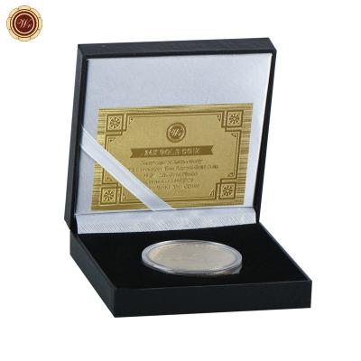 China Handmade Hot Sale Customized Coin Case Gold Silver Coin Display Packaging Gift Box Jewelry Medal Phone Booths for sale