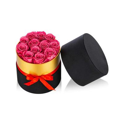 China Real natural lasting long lasting roses craft flower head preserved in flower box sold by wholesale for sale